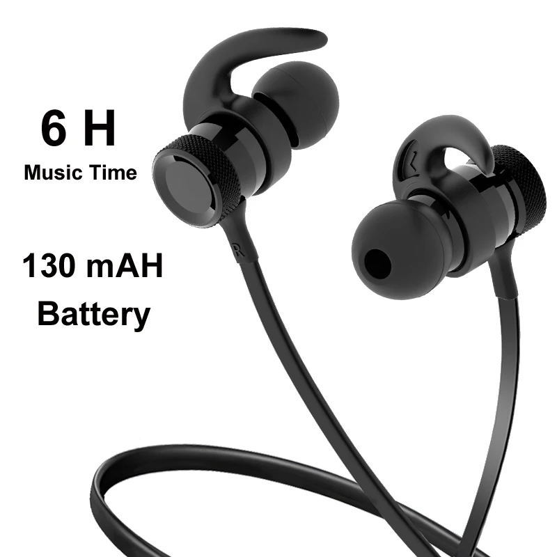 ZHIBANG беспроводные Bluetooth-наушники SweatProof с металлическим ободом  спортивная черная