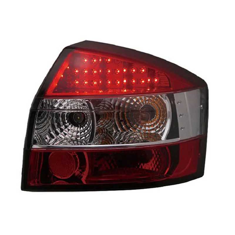 Высококачественный светодиодный задний фонарь для Audi A4 B6 S4 2001-2004 год(не подходит для моделей автомобилей-трансформаций или вагонов) красный прозрачный корпус