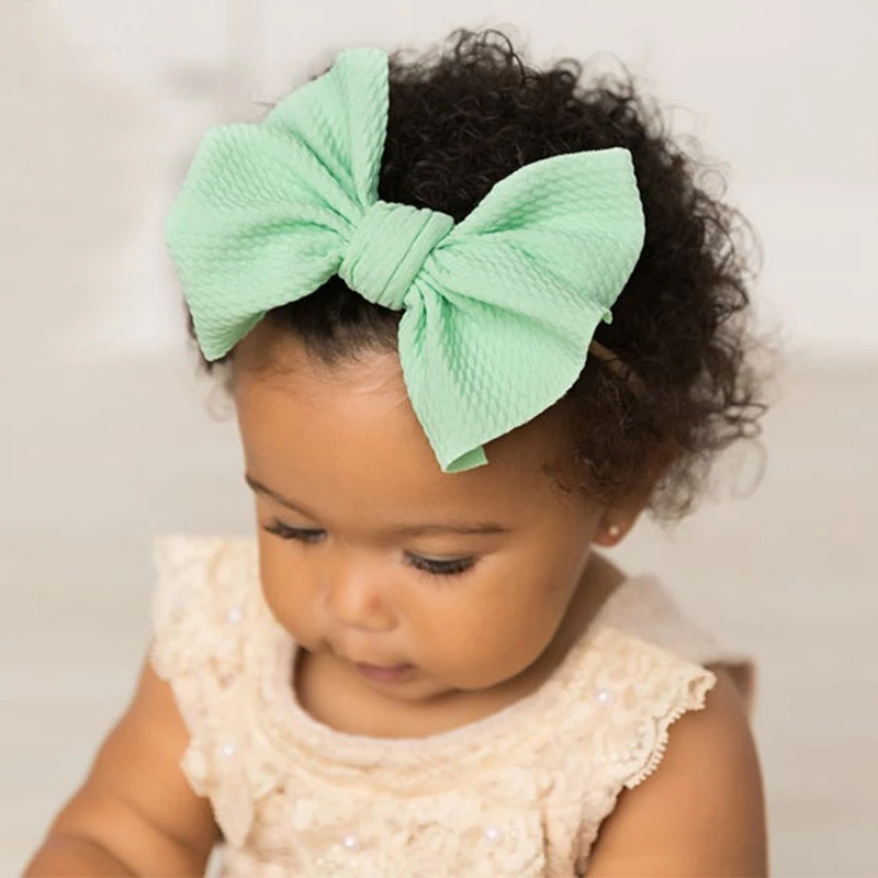Baby Headband Bow Girl Headbands Toddler Nylon Elastic Hair Accessories Kids Head Band Infant Hairband Newborn photography Props