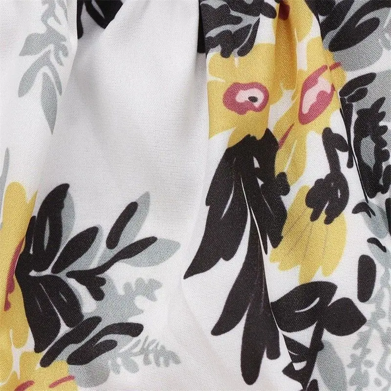 Модный летний комплект для девочек От 6 месяцев до 5 лет платье с цветочным