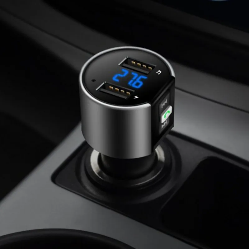 Двойной USB зарядка Bluetooth Handsfree Kit автомобильный FM передатчик модулятор