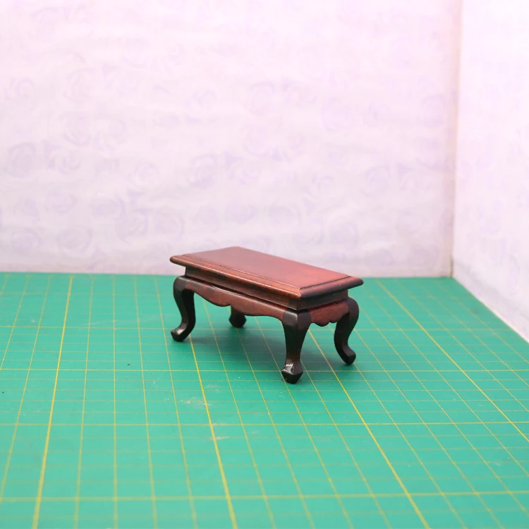 

G07-X015 children baby gift Toy 1:12 Dollhouse mini Furniture Miniature rement Doll accessories wooden mini desk brown color1pcs