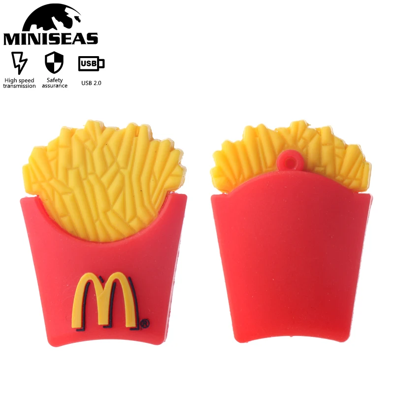 Miniseas M 32 Гб 16 г 4 ГБ 8 флеш диск USB 2 0 реальная емкость милый Картофель фри форма