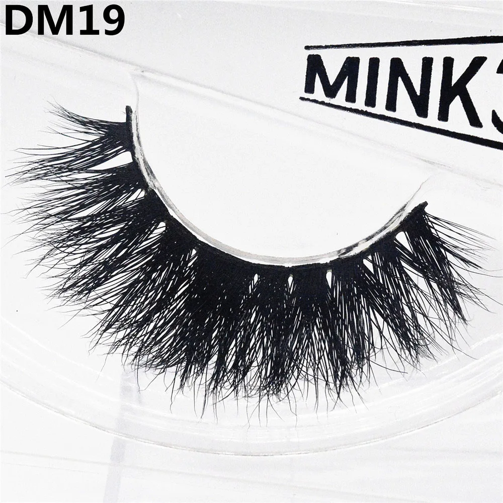 3D Mink False Eyelashes 100% Hair Hand-made Curling Crisscross Thick Natural Long Messy Beauty Make-up Tools DM19 | Красота и