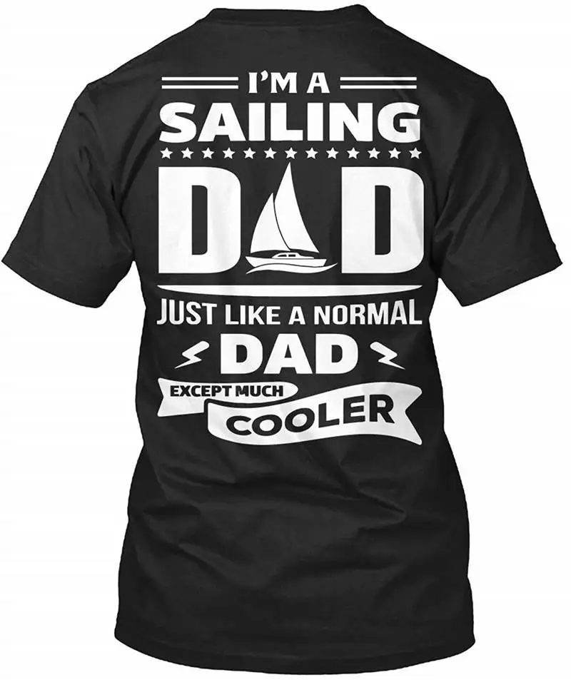 Забавные Костюмы повседневные футболки Sailinger папа короткие Для мужчин Экипаж шеи