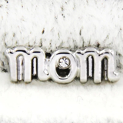 Mom Silver YUKAM ползунки Хрустальная оболочка бар череп голова лиса лучший друг мама Крылья Ангела горка талисманы хранитель для сетчатых браслетов Изготовление ювелирных изделий - Окраска металла: Mom Silver