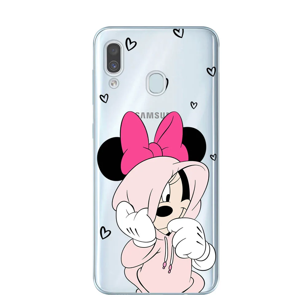 Чехол Minnie для samsung Galaxy A50 A505 6,", Мягкая силиконовая задняя крышка из ТПУ для телефона samsung A10 A20 A30 A40 A50 A70, чехол-бампер