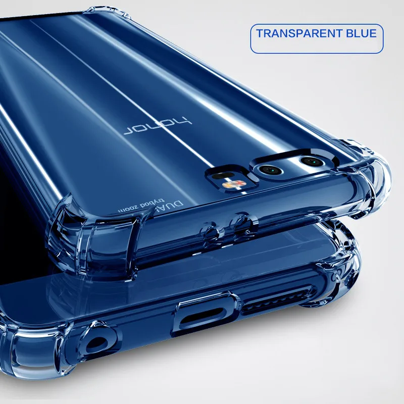 PZOZ honor 9 lite силиконовый прозрачный Футляр tpu для huawei honor 9 10 lite защитный чехол honor view 20 pro honor 9 8x max 8A - Цвет: Transparent blue
