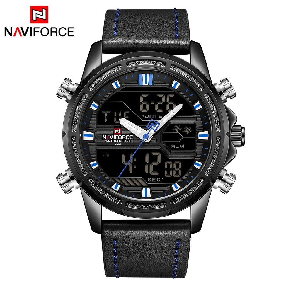 Часы NAVIFORCE мужские армейские спортивные кварцевые светодиодный|Мужские часы| |
