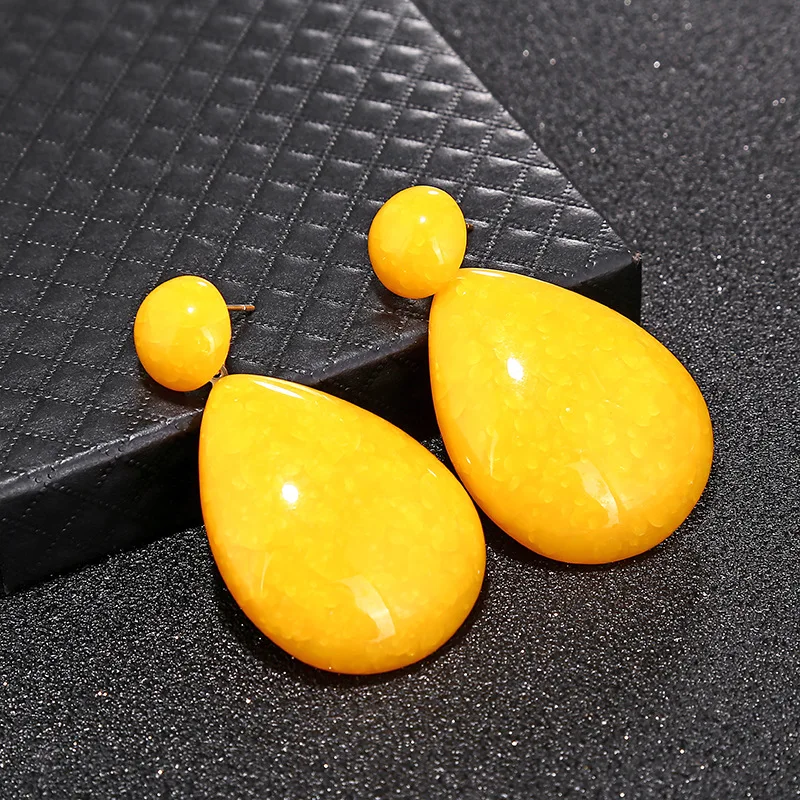 Крупные большие серьги-подвески для женщин акриловые винтажные массивные серьги