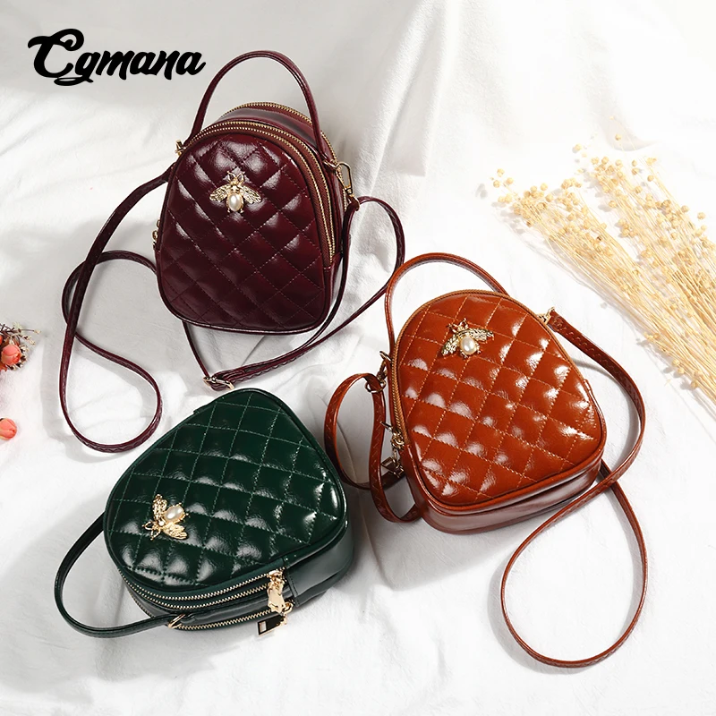 CGMANA женская сумка 2018 новые модные женские маленькие круглые сумки на плечо