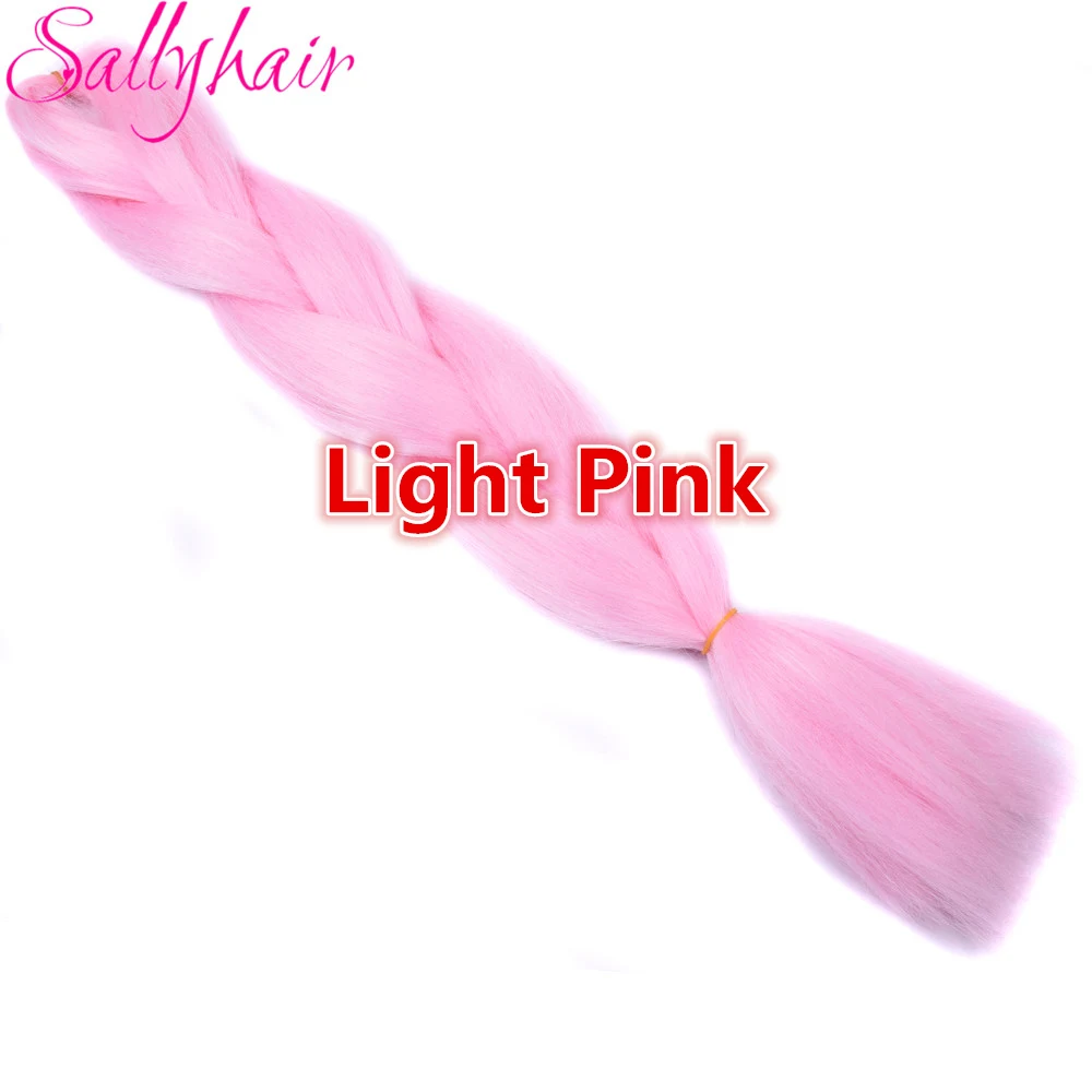 #33 Jumbo косы ombre плетение волос 2 3 тон чёрный; коричневый розовый цвет sallyhair 24 дюйма высокой Температура Волокно Синтетические волосы расширение - Цвет: #33