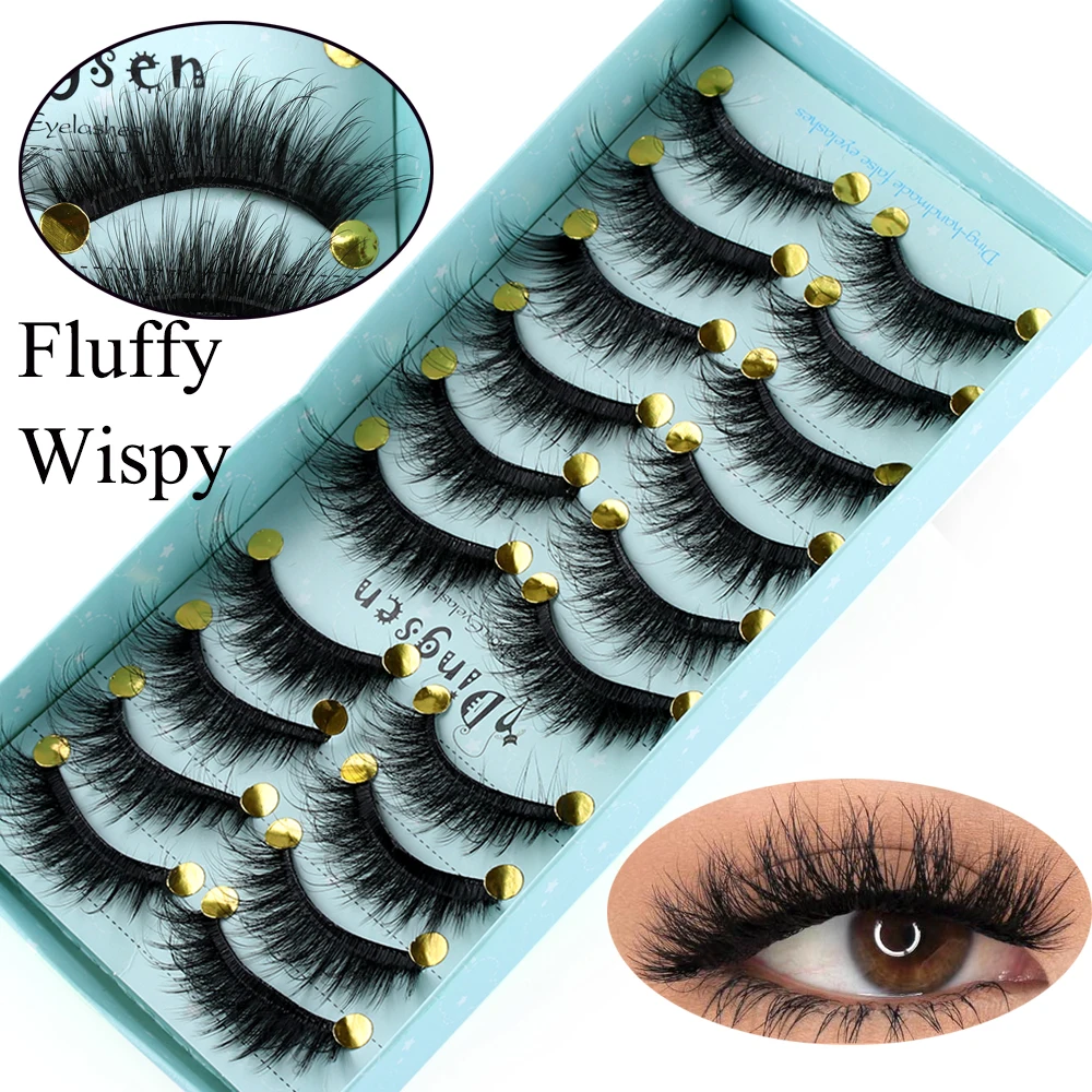 10 пар 3D Искусственные норковые накладные ресницы толстые длинные драматические