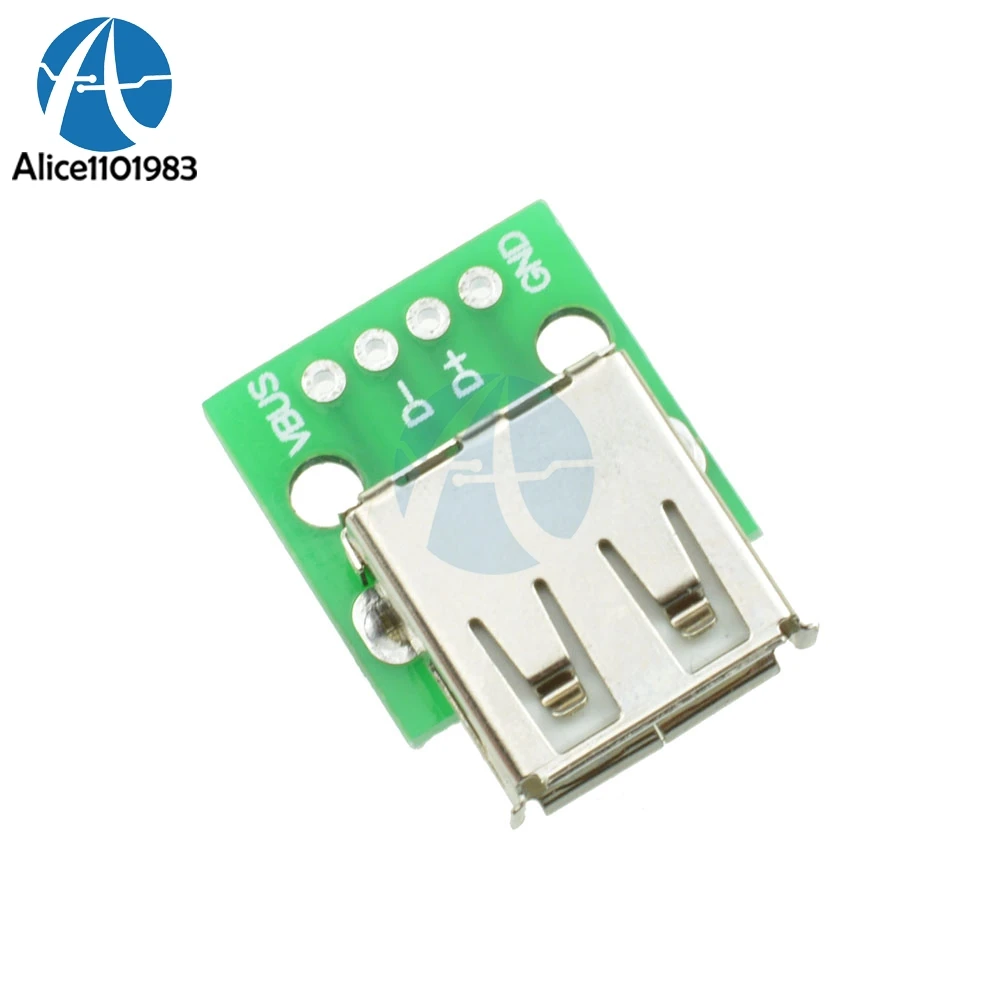10 шт. тип A Женский USB DIP 2 54 мм адаптер для печатной платы конвертер Arduino Разъем Diy Kit