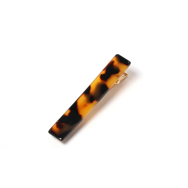 Style1-Tortoiseshell Трендовые женские многоцветные акриловые заколки для волос с блестящими пайетками, милые в форме капли воды, квадратные стильные аксессуары для волос - Окраска металла: Style1-Tortoiseshell