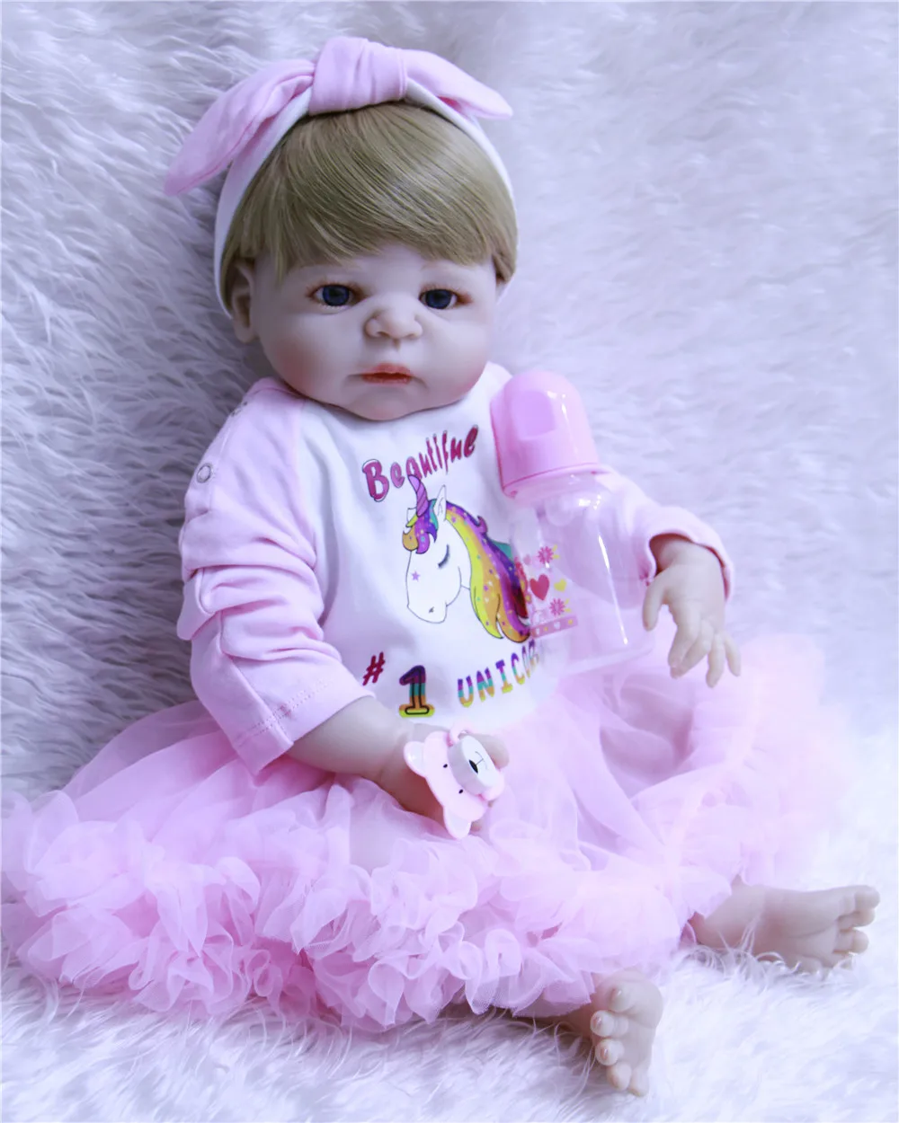 Кукла reborn boneca 55 см силиконовая ручная работа|reborn silicone|reborn dolls babiesdoll baby |