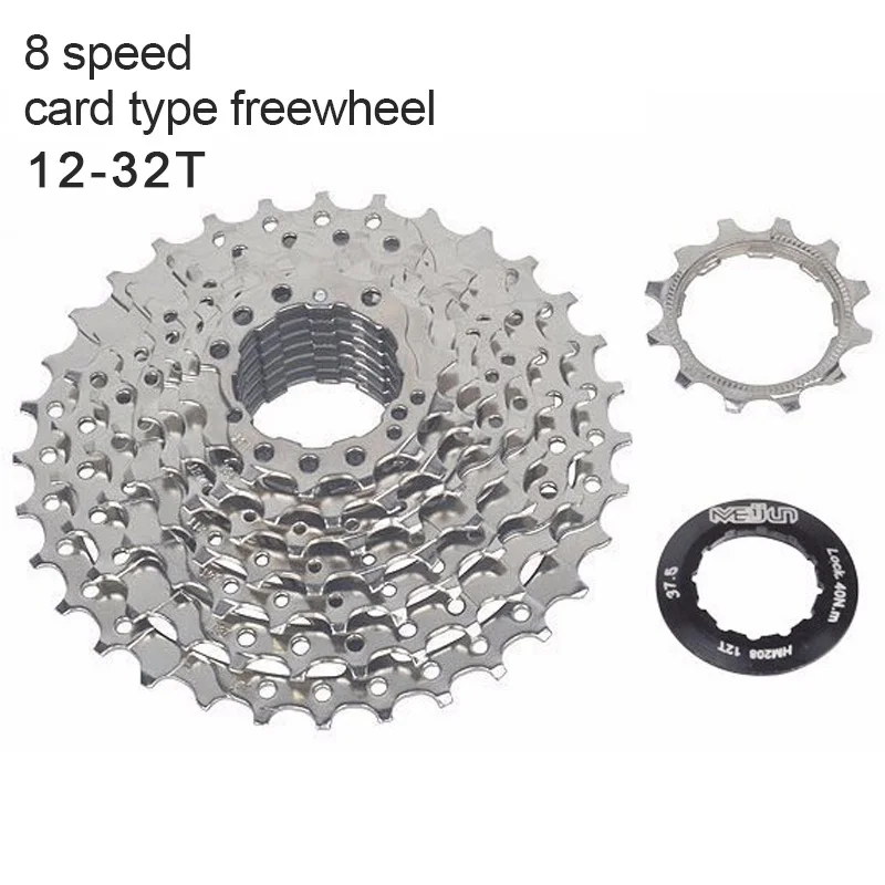 8 speed card type Горный велосипед вращающийся свободного хода/кассета маховик 7/8/9/10 Скорость 11-28 T/11-32 T/11-36 T велосипеда Freewheels - Цвет: 8 speed card type