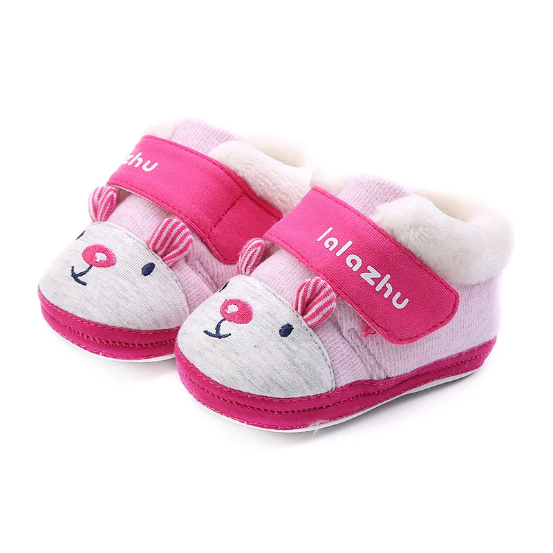 

Winter Warm Baby Shoes Newborn Boys and Girls Cartoon Breathable Soft Thick Cotton Padded Shoes For 0-3 Months Old