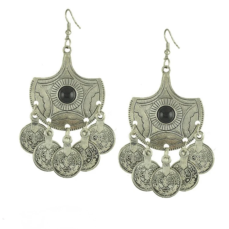 Модный продукт винтажные серьги из сплава серебряные капли Zamac|vintage alloy earring|vintage
