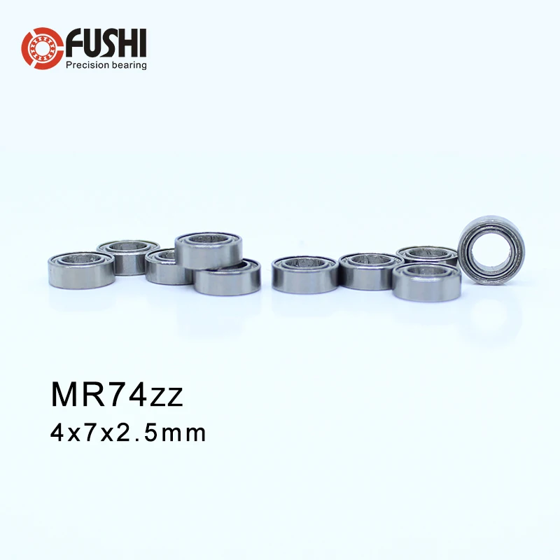 Миниатюрные шарикоподшипники MR74ZZ 10 шт. 4X7X2.5 мм MR74 ZZ MR74Z с возможностью поворота на