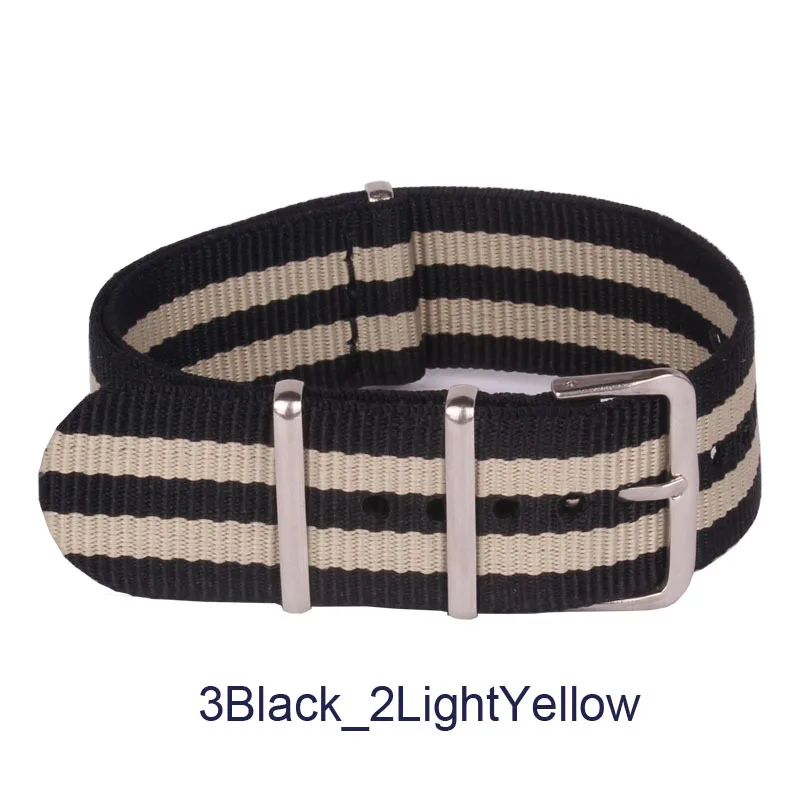 Новинка прочный военный армейский светло-желтый черный нейлоновый ремешок для