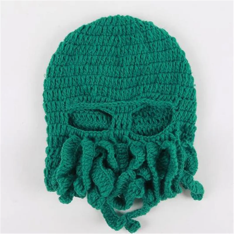 Горячий стиль Косплэй ручной вязки Осьминог шерсти шляпы для теплый Хэллоуин