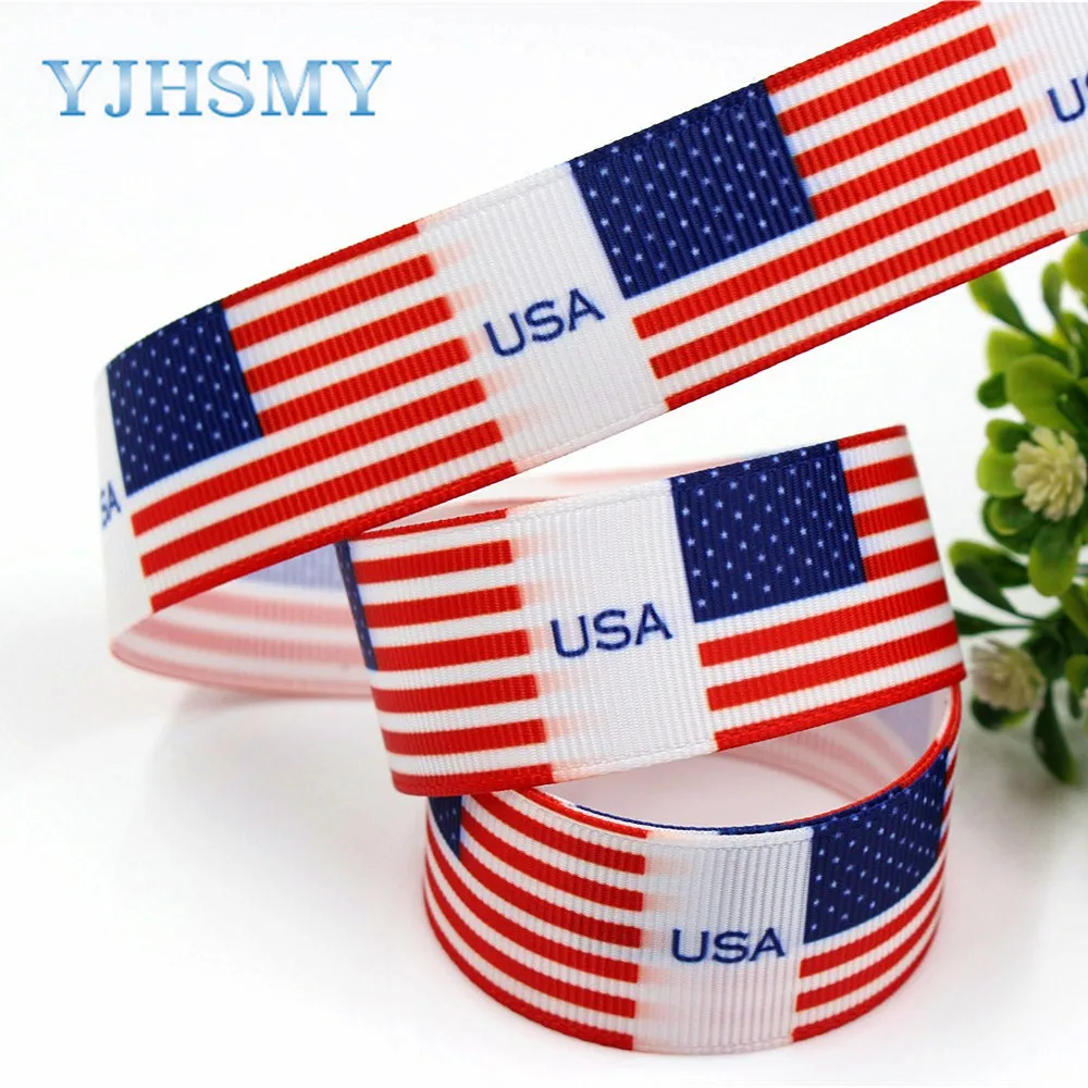 YJHSMY D-18111-109 25 мм 10 ярдов Национальный флаг серии ленты термопечать grosgrain Свадебные