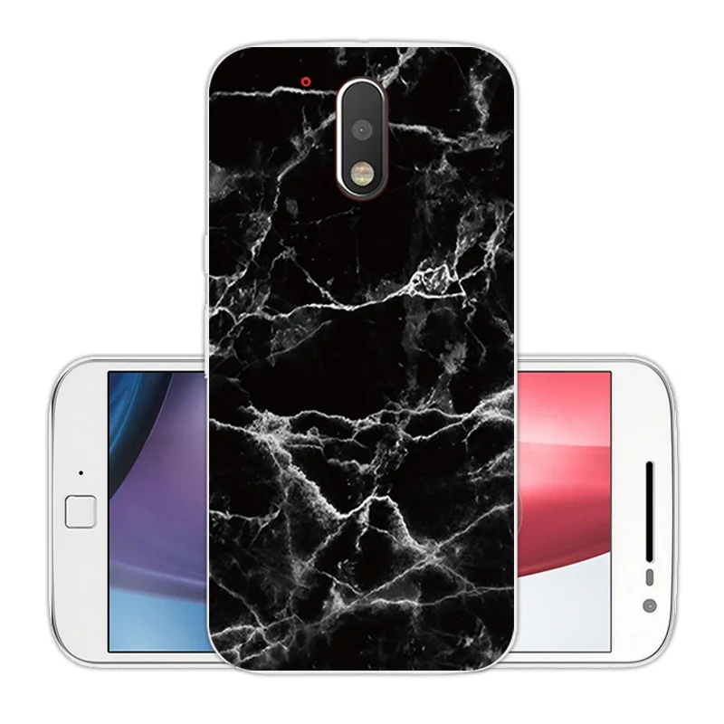 5.5 inch For Motorola Moto G4 Plus Phone Cases TPU Transparent Silicon Soft Stone Cover / Coque |