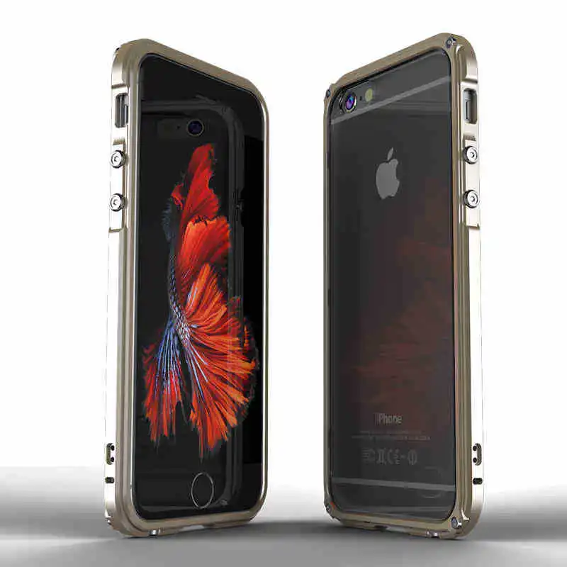 Роскошный Алюминиевый металлический бампер GinMic для iPhone 6 6s 6Plus 6S + алюминиевый