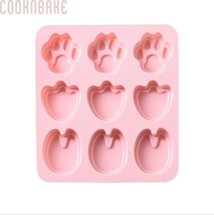 COOKNBAKE DIYDIY кошка утка Краб в форме лапы 3D силиконовая форма формы для выпечки