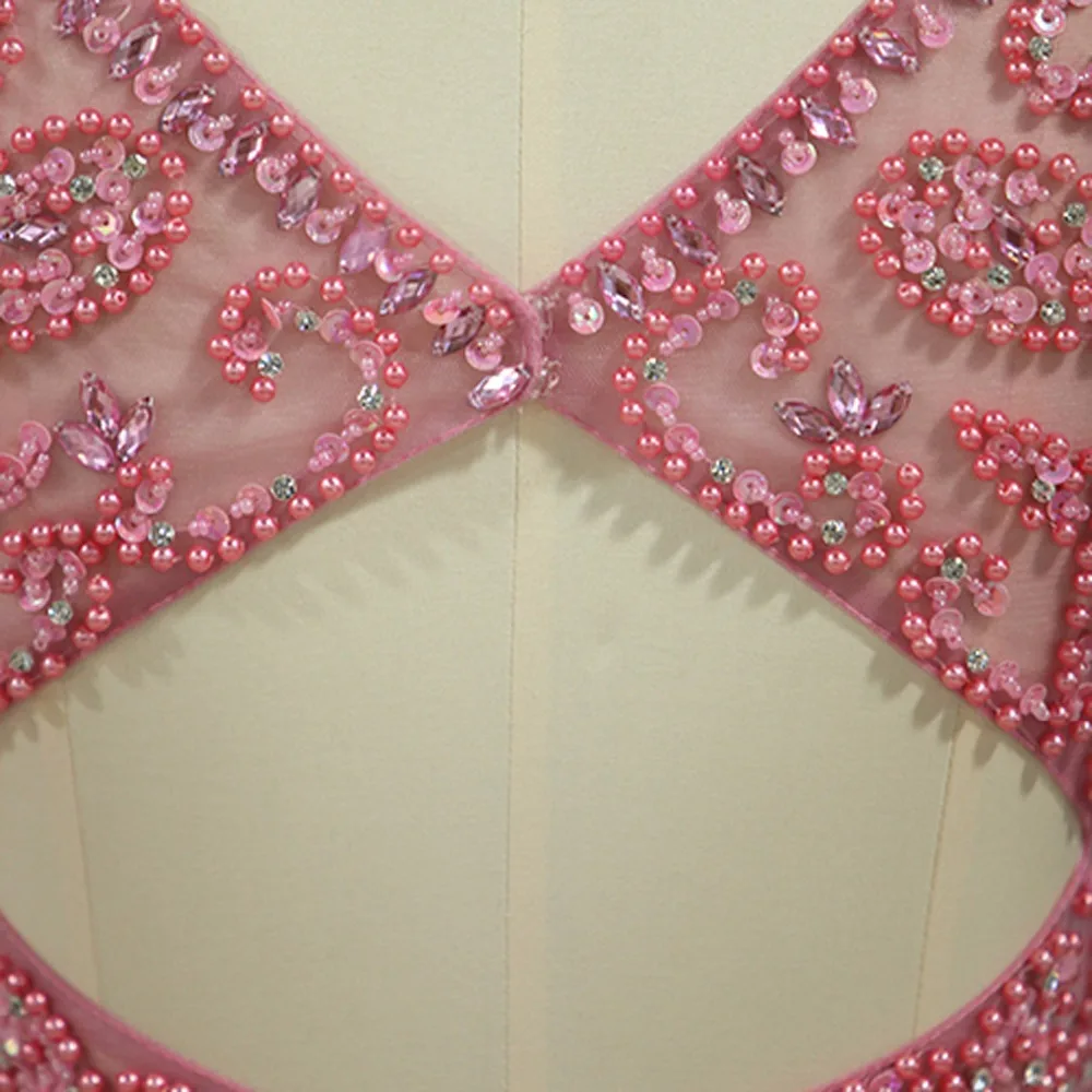 Женское вечернее платье трапеция раздельное из двух частей расшитое бисером для