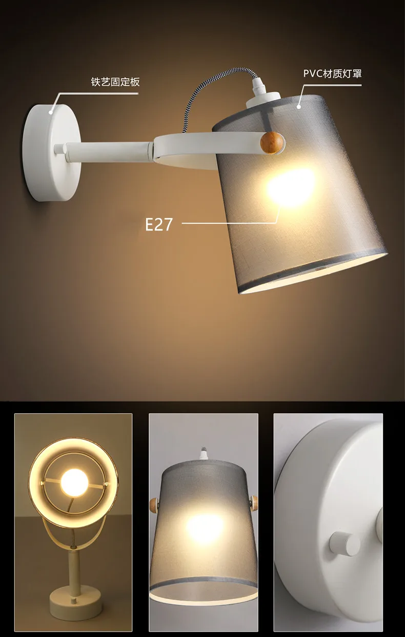 

Contemporary contracted wall lamp Creative personality iron Energy Saving LED Lamp bedside toilet bedroom wall lamps