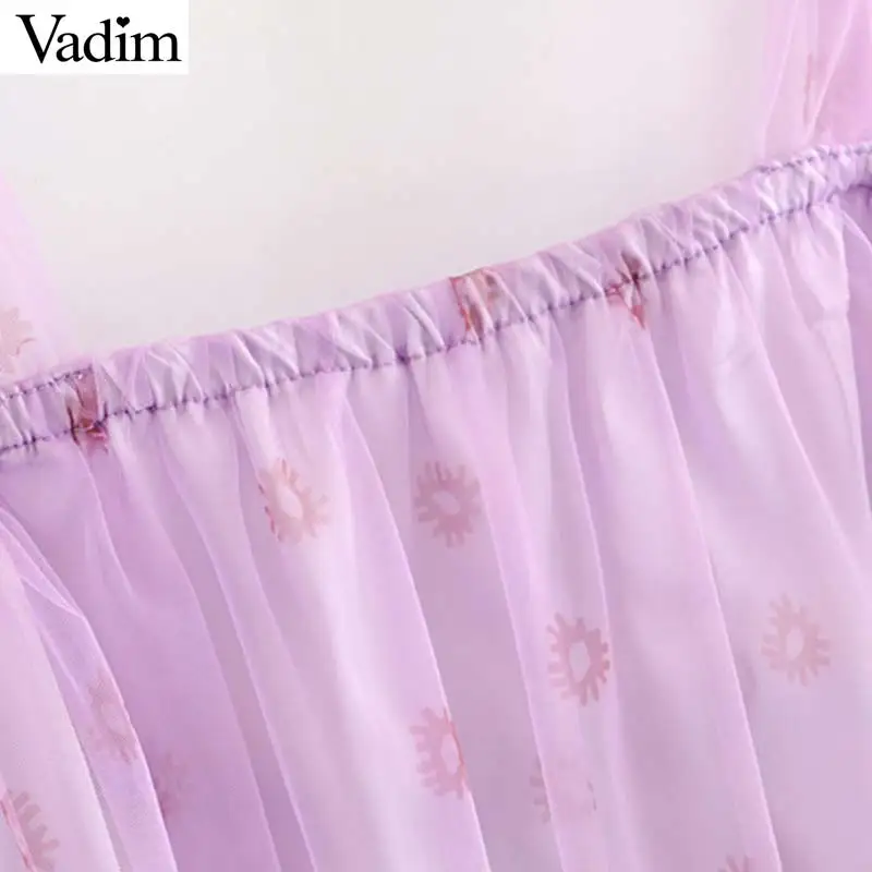 Vadim милый Женский сетчатый Пэчворк платье без рукавов регулируемый галстук