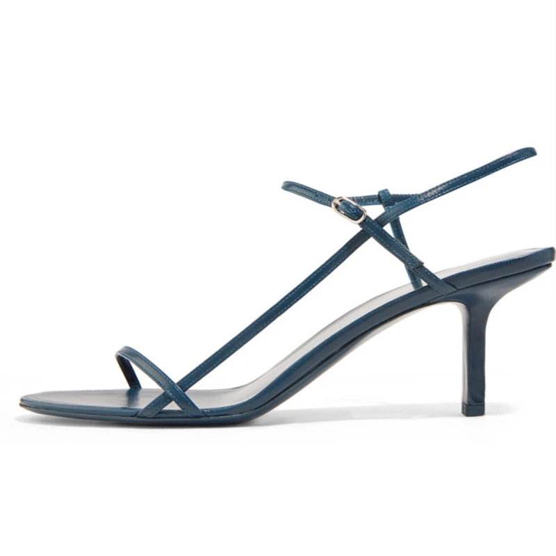 Navy blue Meifeini2019/Новые летние женские пикантные босоножки на высоком каблуке - Цвет: Navy blue