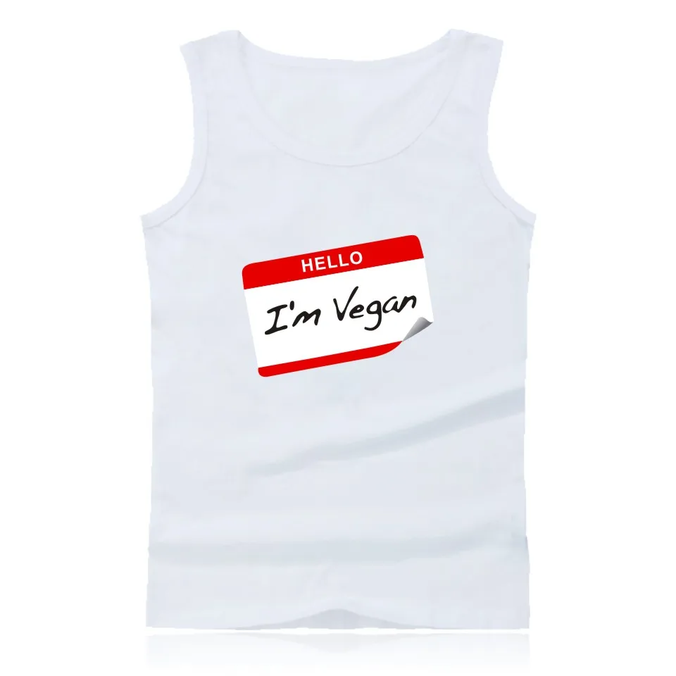 Значимый узор топ на бретелях для веганов топы питание от растений Мужская