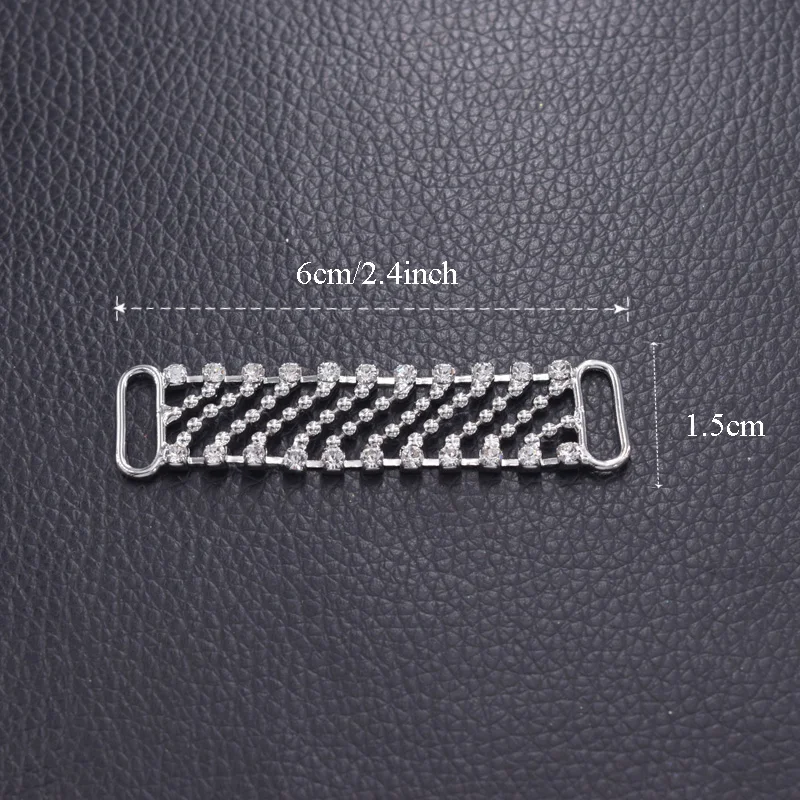 Цепочка из бисера с кристаллами 10 шт./лот соединители для бикини Пряжка страз