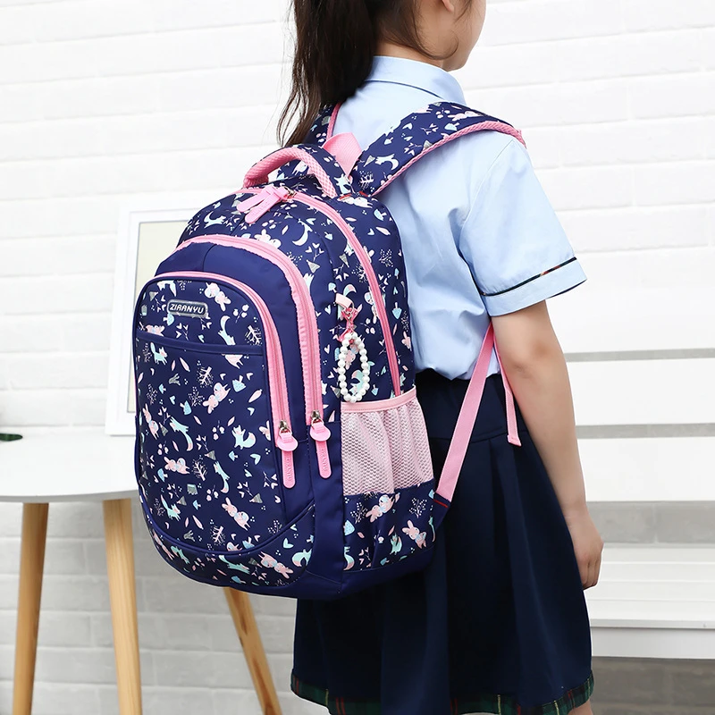 Новые милые детские школьные рюкзаки для девочек принцесса нейлоновый школьный