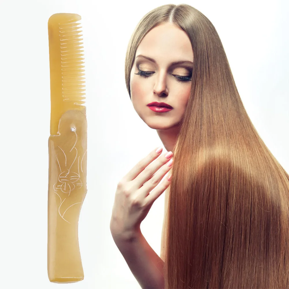 Моды Ручной Работы Натуральная Валторна Гребень Антистатический Бык Рогом Комбс