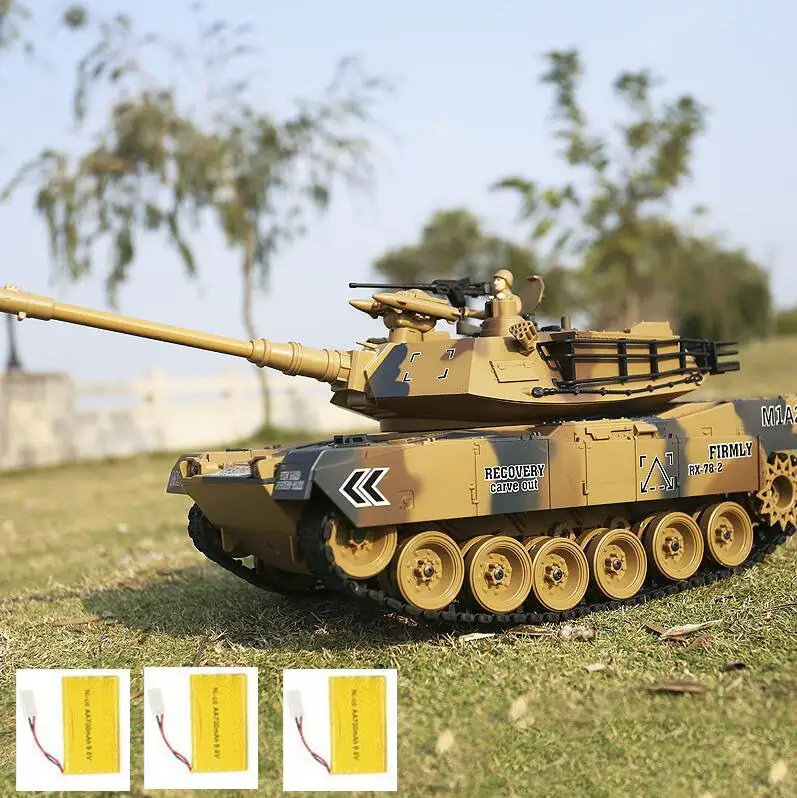 M1A2 with 3 battery Америка M1A2 Россия T90 Танк с дистанционным управлением 1:16 2,4G бронированный автомобиль RC боевой танк BB пуля/дым/Звук электронная модель автомобиля - Цвет: M1A2 with 3 battery