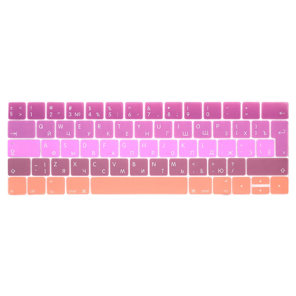 Русская клавиатура чехол Защитная пленка для нового Macbook Pro 13 15 с сенсорной панелью модель A1706/A1989 A1707 A2159 A1990 EU