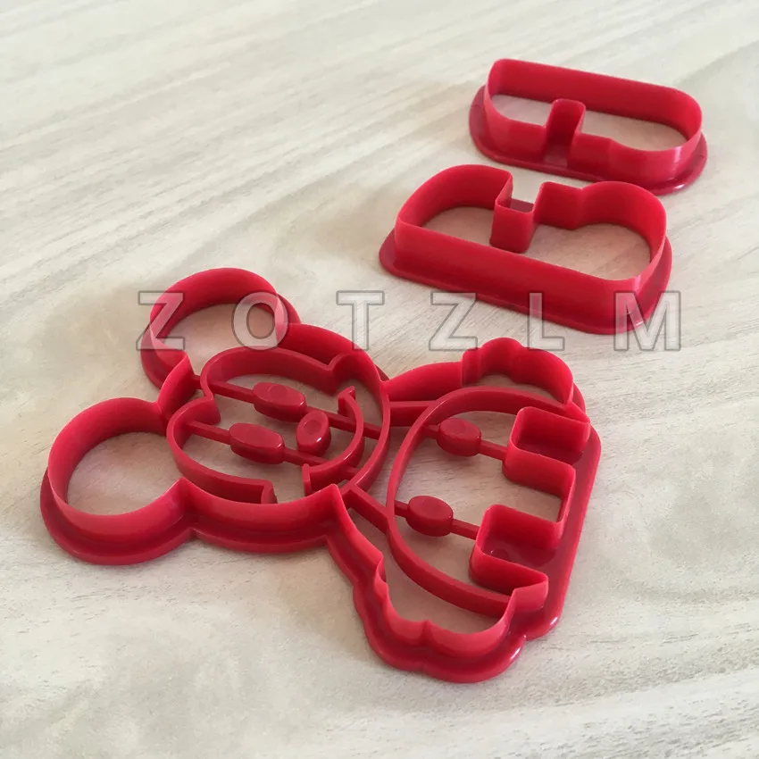 3 шт./набор милый мультфильм 3D мышь пластиковые стереоскопические формочки для