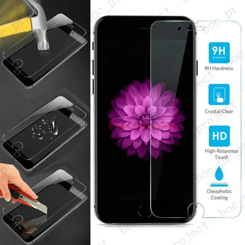 2.5D ультра закаленное стекло для защиты экрана iPhone X 8 7 6 Plus 5s Samsung Note 5 S8 S7 1700 шт.