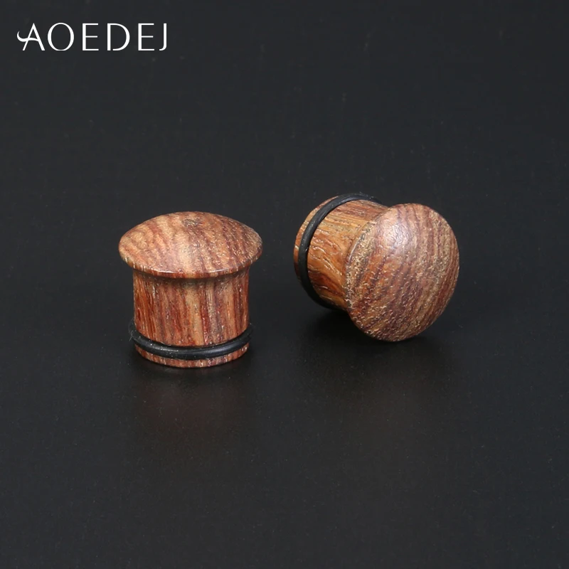 

AOEDEJ 6-20mm Wooden Plugs & Tunnels 2 Pcs Wood Tunnels Piercing Ear Stretchers Ear Gauges Dilataciones oreja Piercing Jewelry