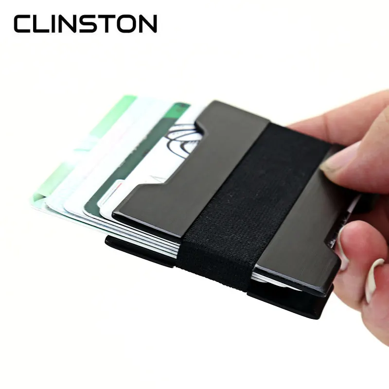 Алюминиевый ID держатель для карт мужской двойной сплав ремешок Повседневное