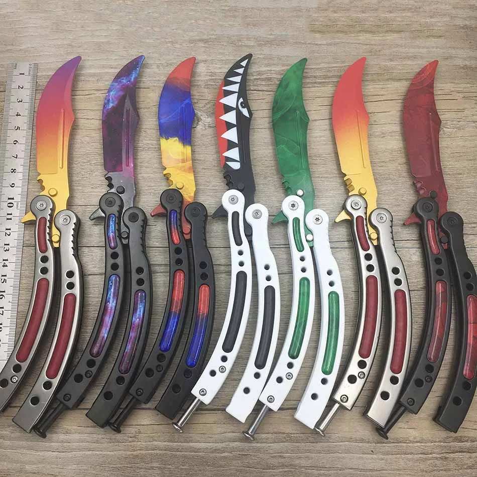 Дропшиппинг Csgo игра пластиковая коробка оружия+ нож бабочка+ Karambit тупое лезвие для тренировок коллекция Gife Suppl чехол