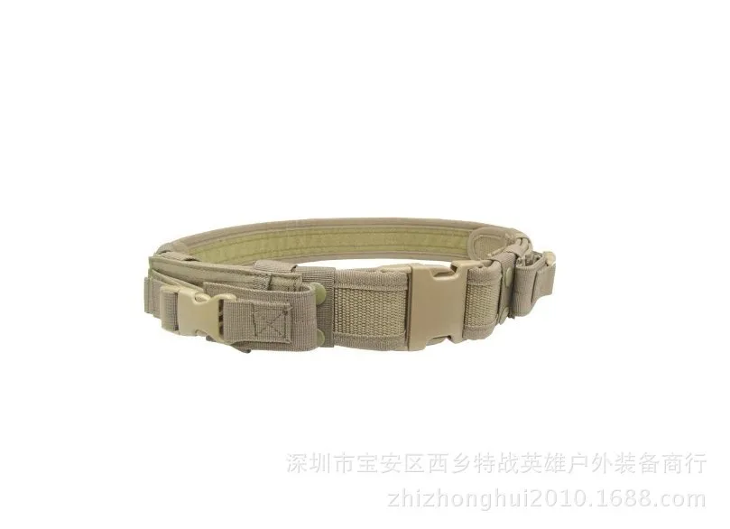 Мужской военный камуфляж 800 D MOLLE пояс тактический наружный пояс с подкладкой пояс многоцелевой оснастки Мужские t страйкбол широкие ремни - Цвет: Mud color