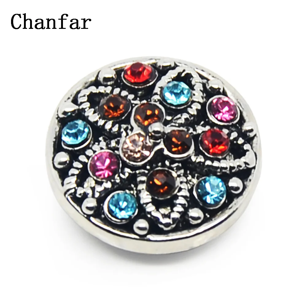 

Colorful Flower Snap Button Charm For Button Leather Bracelet Necklace Jewelry