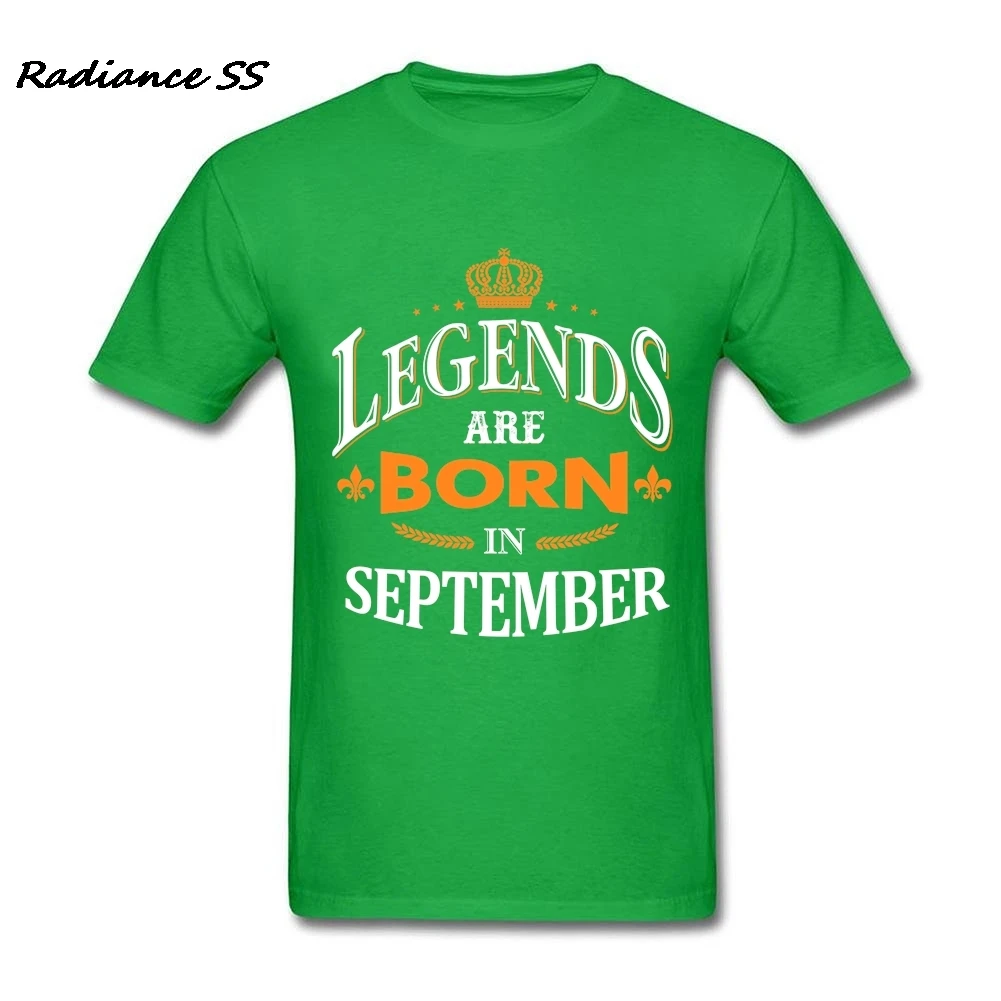 Повседневная мужская футболка с принтом Legends Are Born in September крутая Мужская коротким