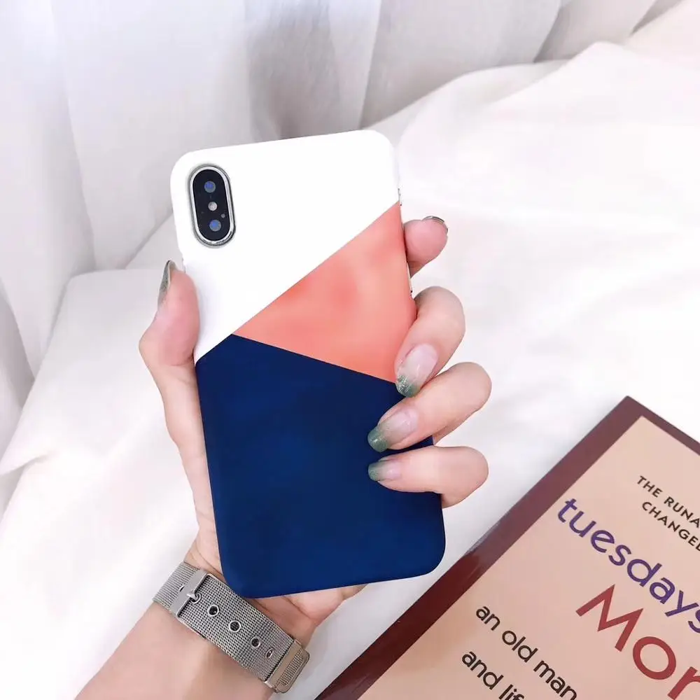 Простая проверка Полужесткий Чехол для iPhone11 Pro Xsmax XR 8plus 6s 7 P жесткий пластиковый
