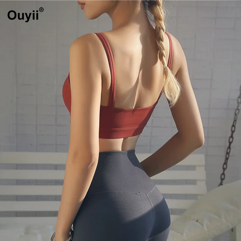 Новинка спортивный топ для йоги бюстгальтер Женский плечевой маленький ремень